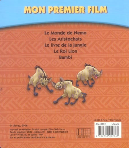 Disney 4 puzzles le roi lion bambi livre de la jungle