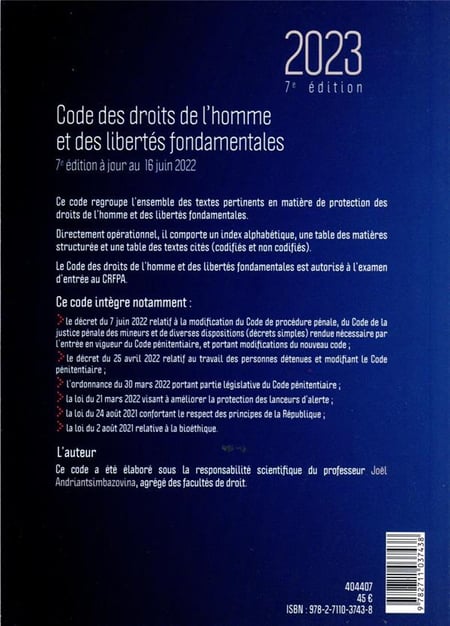 Livre : La protection des droits et libertés en France et au