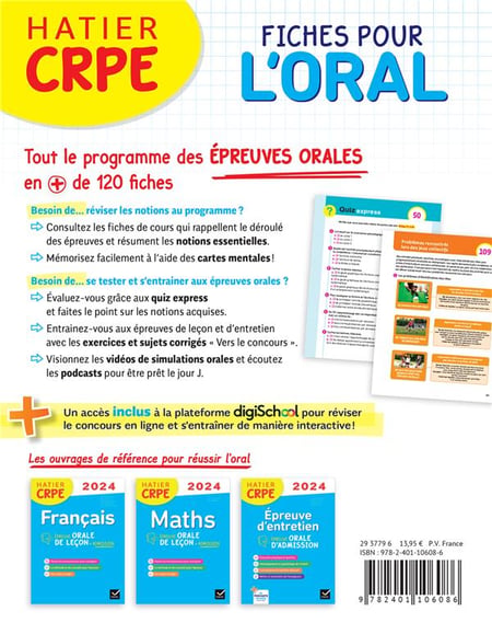 CRPE - Fiches pour l'oral - Tout pour réussir les épreuves de leçon et ...