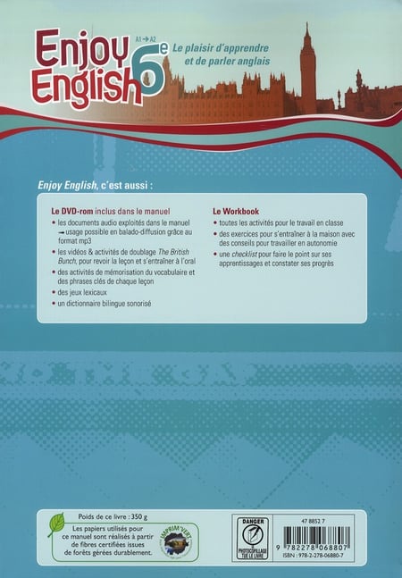 New enjoy english : 6ème - manuel de l'élève : Odile Martin-Cocher ...