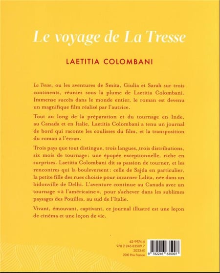  Le voyage de La Tresse: L'aventure d'un tournage - Colombani,  Laetitia - Livres
