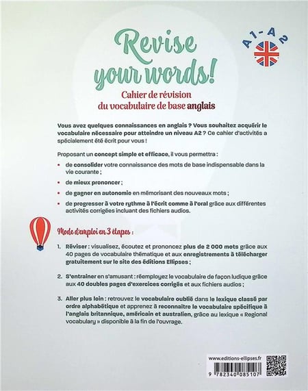 Revise Your Words! A1-A2 : Cahier De Révision Du Vocabulaire De Base ...