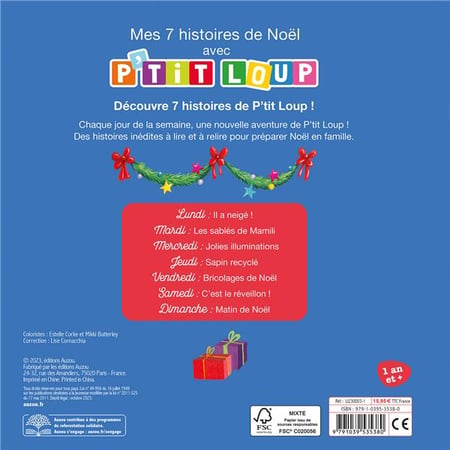 Livre enfant P'tit Loup attend le Père Noël - Mon Album P'tit Loup