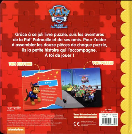 Mon petit livre puzzle Pat patrouille - Nickelodeon
