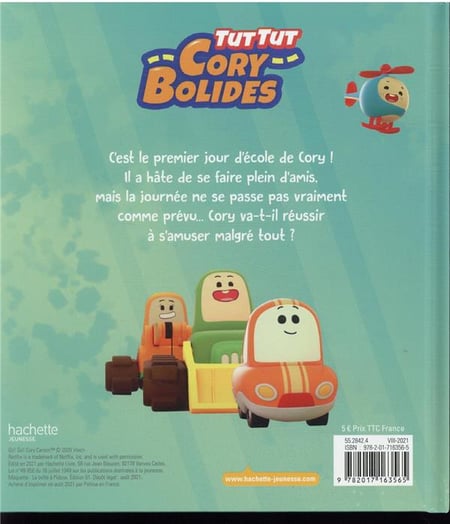 Tut Tut Cory Bolides : premier jour d'école ! : Collectif - 2017163562 -  Livres pour enfants dès 3 ans