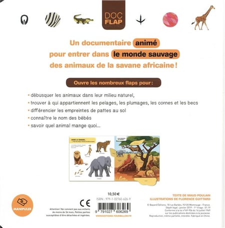 Papo Figurine Gnou - Animal De La Savane - Peinte à La Main - Dès 3 Ans - Idéale Collection Et Jeu