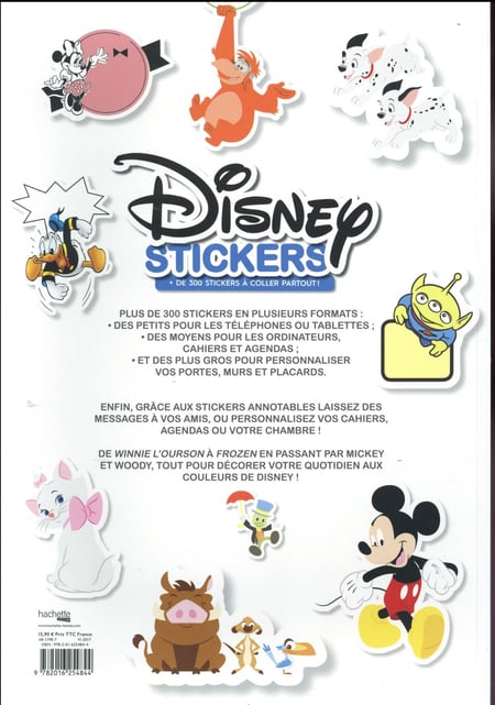 Livre d'autocollants Disney Mickey Mouse, 111 pièces