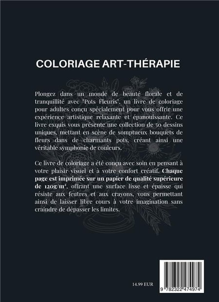 Coloriage Anti stress Art Therapie: Livre de coloriage pour