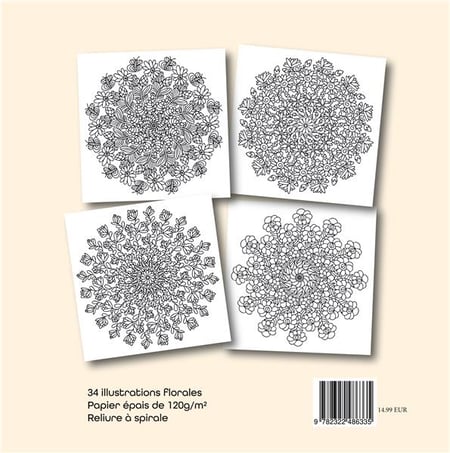 Mandala Fleurs Livre de Coloriage Adulte : créativité, concentration et  détente avec mandalas anti stress pour adultes. (Hardcover) 