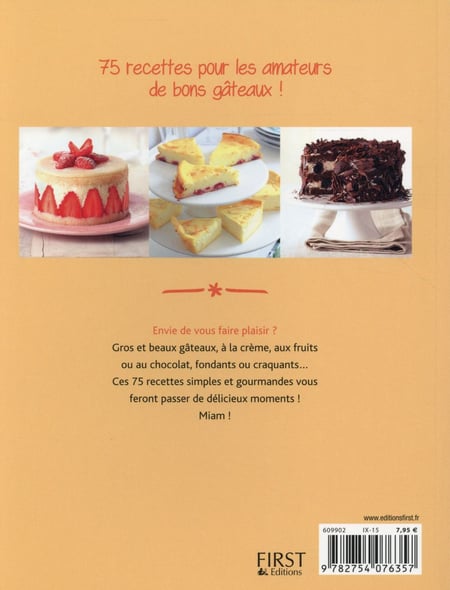 Livre Gâteaux - 50 recettes simples et gourmandes pour se faire plaisir!