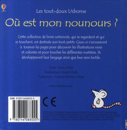 Usborne Livre tactile: Le premier livre de jeu et de toucher de