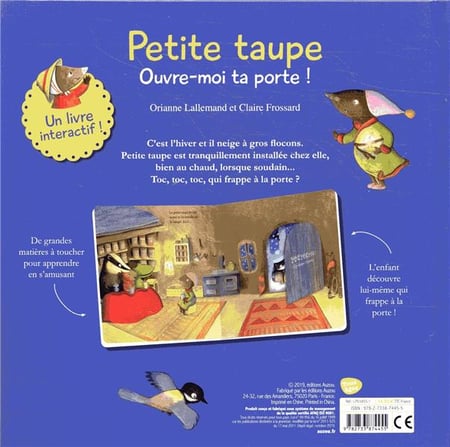 Petite Taupe, ouvre-moi ta porte ! : Orianne Lallemand - 2733874454 -  Livres pour enfants dès 3 ans