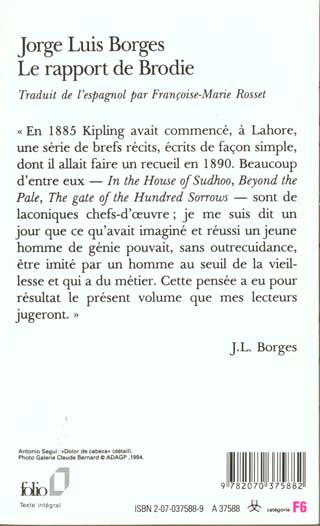 Le rapport de brodie Jorge Luis Borges 2070375889 Livres de