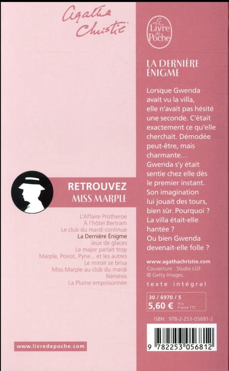 La dernière énigme Agatha Christie 2253056812 Thrillers Cultura