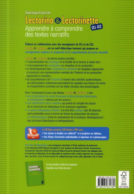 Lectorino Et Lectorinette CE1 - CE2 24 Posters Pour L'étude Des Textes