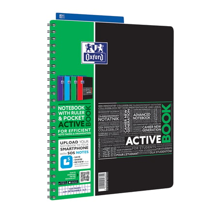 ActiveBook Oxford Quadrillé 5x5 - Format A4+ - 160 pages