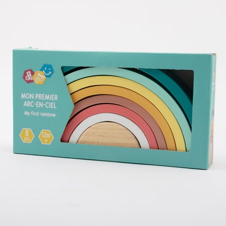 Puzzle en bois - Jouet arc-en-ciel aux multiples couleurs