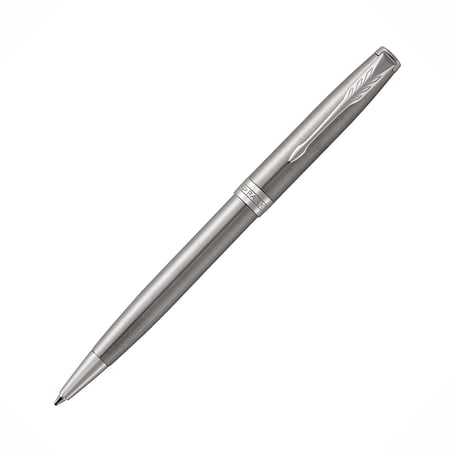 PARKER Sonnet stylo roller, acier inoxydable, Recharge noire pointe fine
