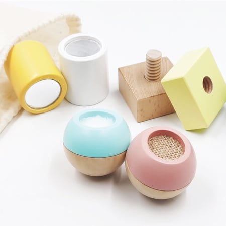 Jouet Sensoriel En Bois - 8 Outils Pour Bac Sensoriel - Motricité Fine Enfants 3 Ans Et Plus - Ustensiles De Cuisine Miniatures
