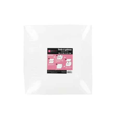 Boîte à gâteaux blanche 35.5 x 35.5 x 22.8 cm - Patisdecor