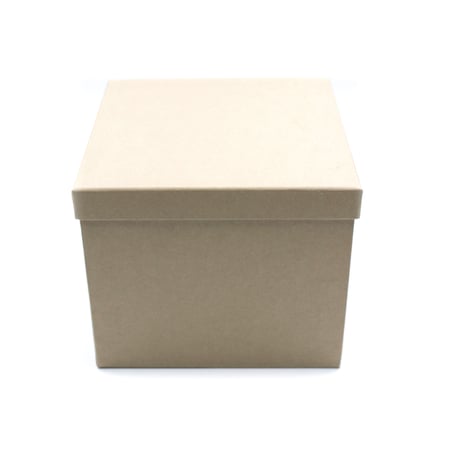 Boîte en carton carrée 18x18x15cm - Créalia - Supports Papier mâché et  carton