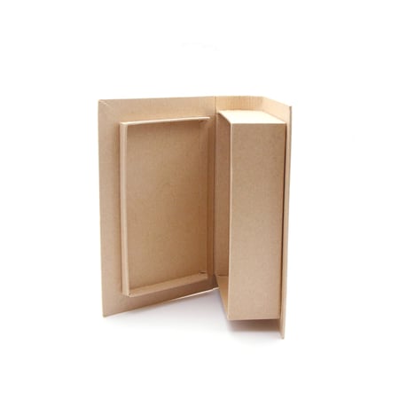 Boîte de rangement en carton en forme de livre