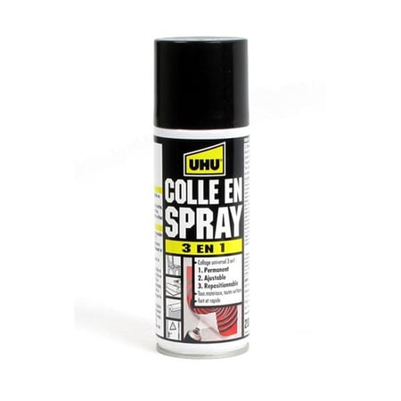 Spray colle 3 en 1 - UHU - 200 ml - Les Colles pour Papier - Les Colles -  L'Outillage