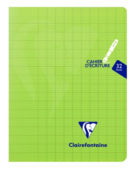1 cahier d'écriture polypro - 17 x 22 cm - Clairefontaine - 32