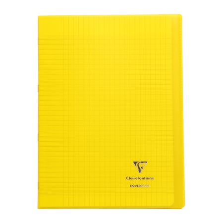Cahier Koverbook Polypro Jaune CLAIREFONTAINE 24x32 96p Grands