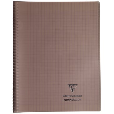 Clairefontaine 376401C Un Cahier à Spirale Koverbook - A4 21x29,7 cm - 160  Pages Grands Carreaux - Papier Blanc 90 g - Couverture Polypro Couleur