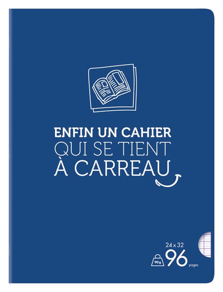 Cahier - 24 x 32 cm - 96 pages grands carreaux - Cultura
