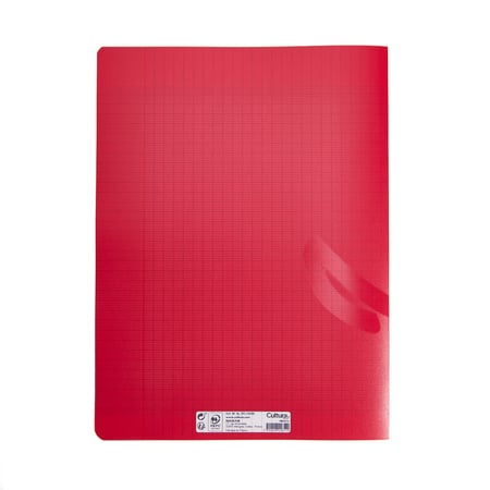 Cahier - 24 x 32 cm - 48 pages grands carreaux - Rouge - Cultura - Cahiers  - Carnets - Blocs notes - Répertoires
