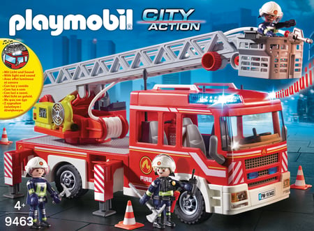 City Action - Camion de pompiers avec grande échelle Playmobil
