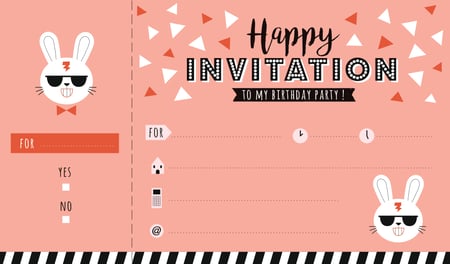 Carte D'Invitation Pour Anniversaire Jeune Fille