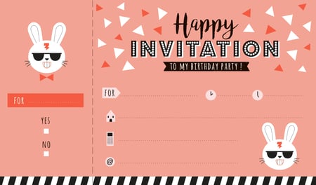 Carte d'invitation anniversaire ado effet bois - Fête