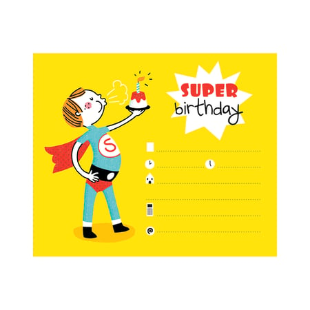 Carnet - 12 invitations - Super Héros - Cartons d'Invitation - Préparer la  Fête - Fêtes et anniversaires