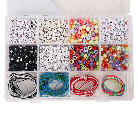 Magrimaxio 4000 PCS 4mm perles pour bracelet,perle lettres, kit