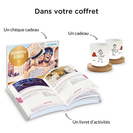 Vivabox - Coffret cadeau couple - DECOUVERTES A DEUX - 7200 activités de  couple … + 1 duo de tasses : : Beauté et Parfum