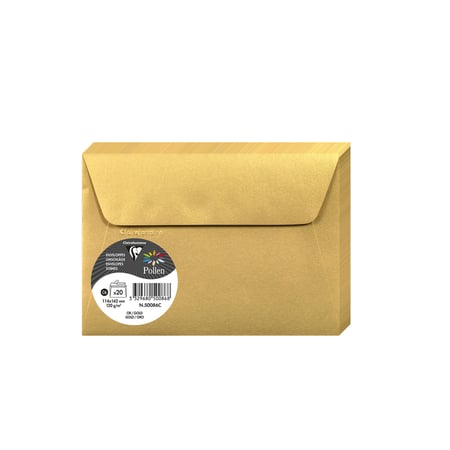 20 enveloppes Pollen 114x162 mm - Or - Cartons d'Invitation - Préparer la  Fête - Fêtes et anniversaires