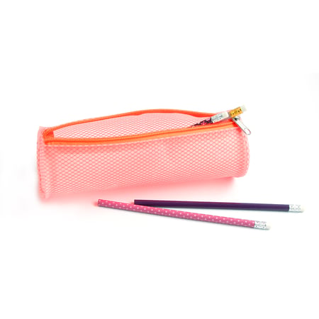 Trousse Transparente en Maille avec 2 Compartiments et Fermeture