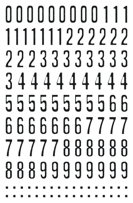 Glitty, Sach 2 pl 10,5x16cm, Alphabet / chiffres, noir - Collage décoratif  - Déco d'objet