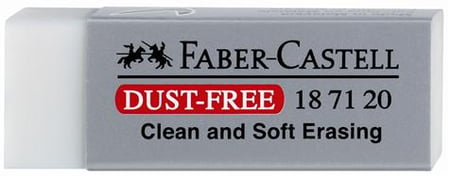 Faber castell 3 Gommes PVC-FREE avec fourreau,Gommage Doux,rapide,Sans  taches,Papier & calque à prix pas cher