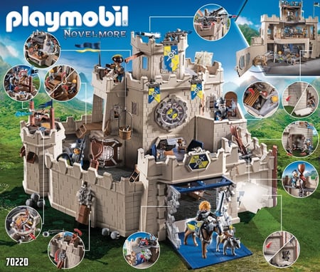 Chateau fort en bois et personnages playmobil - Playmobil | Beebs