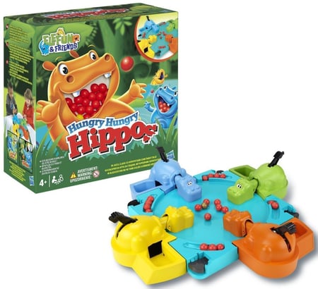 Hippo Rigolo - Jeux de Société Enfants - A Partir de 4 Ans - Jeu Rigolo -  Devine les Aliments que Tu Vas Piocher ou Nourris l'Hippo - Attention au  Rot 