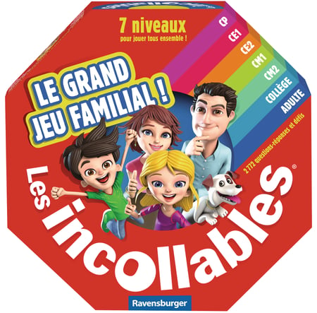 Jeu de Plateau Familial Jeux de Société pour Enfants et Adultes Quiz Jeu de  Cartes Enfants Contre Parents Version Française dès 6 Ans