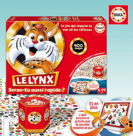 Jeu de société Le Lynx 500 images SPE - EDUCA - Réflexe - Mémoire visuelle  - 2 joueurs ou plus - Cdiscount Jeux - Jouets