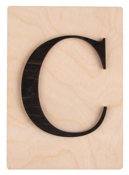 Lettre en bois C - Noir | Cultura