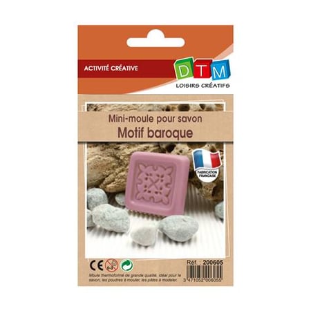 Moule à Savon Rétro – 5,5 X 5,5 Cm – Pour Savon, Chocolat, Résine, Pâte Polymère – Fabriqué En France