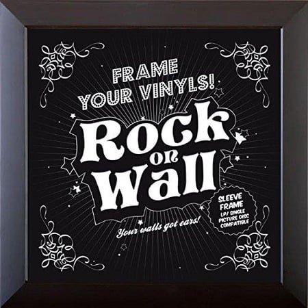 Cadre pour disque vinyle Rock on wall - Noir - Accessoires vinyles