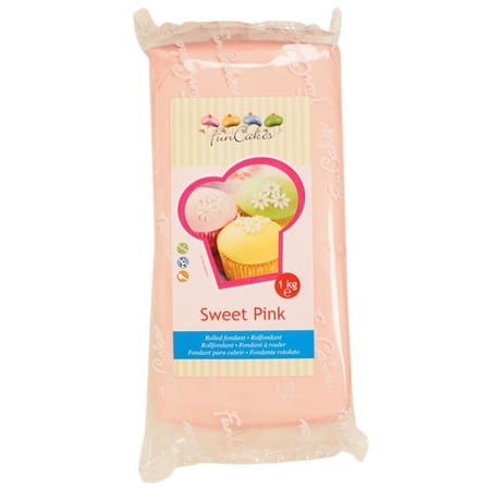 Pâte à sucre rose FunCakes - 1kg